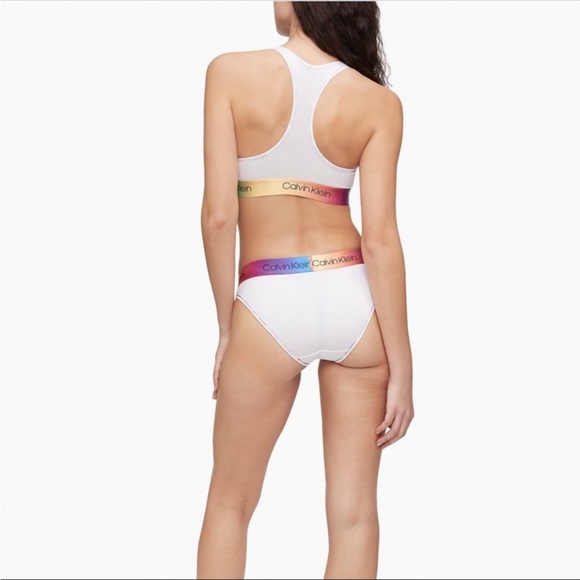 🌈NWT🌈Calvin Klein Modern Cotton Pride Bralette & Bikini Brief Set - Picture 6 of 16